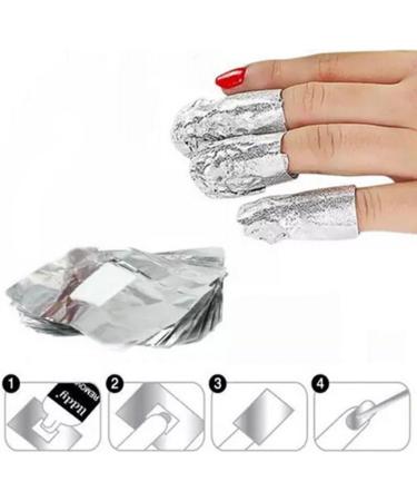 TQUXNGA 50 Aluminium Foil Nail Art Soak Off Acrylic Gel Polish Nail Wraps Remover - Buy Online on GoSupps.com