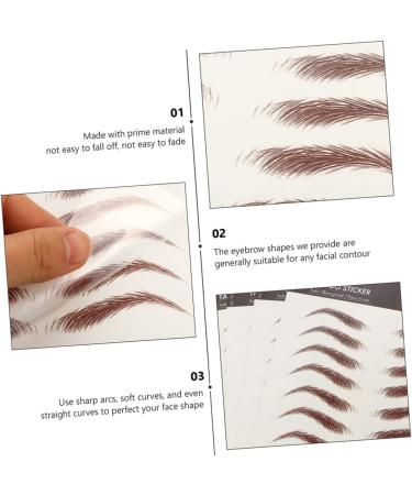 FOMIYES 63 sheets Imitation Transfers Stickers Eyebrows Transfer Temporary Tattoos Shaping Sticker Eyebrow - Buy Online on GoSupps.com