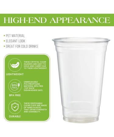 Eco Pack 9 oz Reusable Crystal Clear Strong PET Plastic Cup Ideal Birthday Wedding Disposable Drinking Glasses Everyday Elegant Cold Party Pack of 100 Cups - Buy Online on GoSupps.com