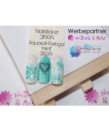 N+M Watercolor Color Gel 4.5ml Brush Bottle - 07 Mint - UV + LED - Made in Germany for Creative Wet-on-Wet Designs - International Shipping Available - Buy Online on GoSupps.com