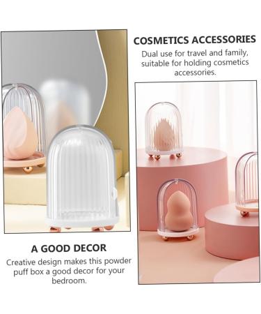 DOITOOL 1pc Beauty Egg Storage Box Beauty Egg Drying Rack Cosmetics Container Blending Sponge Makeup Organzier Travel Powder Puff Cosmetic Supplies Pctg White Make up Organizer 9.5x6.7cm White - Buy Online on GoSupps.com