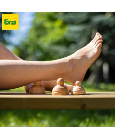 Erzi 47081 Woodroll Trigger Set Natural Wooden Massage Tools for Targeted Relief (2 Pieces: 5cm 6cm) | International Shipping Available - Buy Online on GoSupps.com
