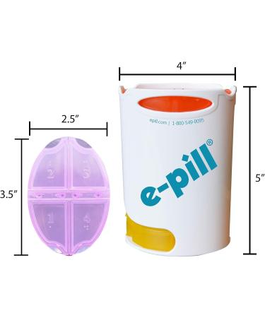 e-Pill Tower Pro | 7-Day Pill Organizer with 4 Times a Day Reminders | Stackable Vitamin & Medicine Pillbox | Pill Cutter Included - Buy Online on GoSupps.com