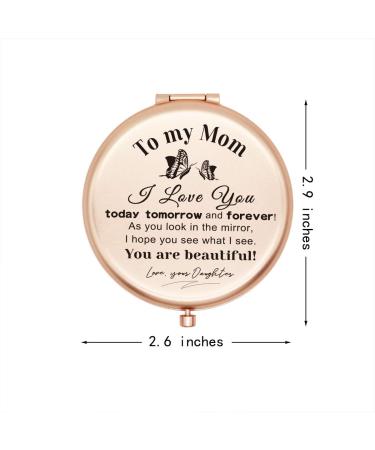 Muminglong Frosted Compact Makeup Mirror: Unique Birthday Gift for Mom from Daughter - Buy Online on GoSupps.com