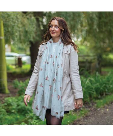 Wrendale Designs Lightweight Everyday Scarf - Rabbit Garden Friends | Elegant & Versatile Fashion for Every Season - Buy Online on GoSupps.com
