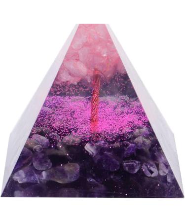 Moonstone Crystal Orgone Pyramid - Purple Chakra Healing Tower - Buy Online on GoSupps.com