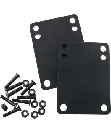 CSNSD Skateboard Riser 4 Set 3mm (1/8 Inch) Black Longboard and Skateboard Shock Pads - 78x55mm Soft Rise Pads - Buy Online on GoSupps.com