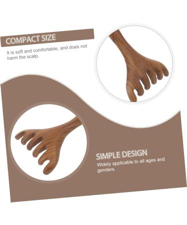 BCOATH Wooden Massage Comb - 5-Tine Body Massager for Easy Relaxation | Creative Wooden Tool for Relaxation & Scraping - Buy Online on GoSupps.com