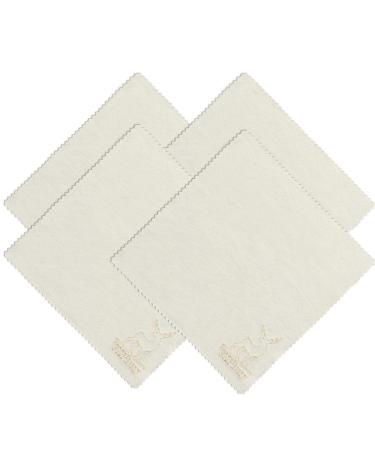 VIPbuy 4 Pack (6" x 6") Natural Chamois Glasses Cleaning Cloths for Glasses Eyeglasses Camera Lens Cell Phones Computers Tablets LCD Screens Antiques Instruments 6x6 Inch (Pack of 4)