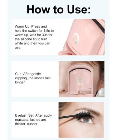 Rechargeable Heated Eyelash Curler - Fast Heating Long-Lasting 2 Modes Soft Silicone Pad | Perfect for Stunning Lashes Shop Internationally - Buy Online on GoSupps.com