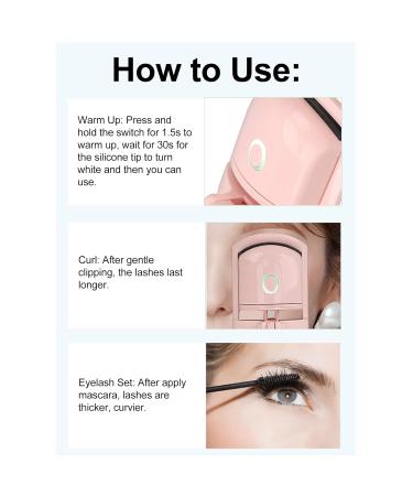 Buy Rechargeable Heated Eyelash Curler | Electric Heated Eyelash Curlers with 2 Temperature Modes | Long-lasting Eyelash Tool for Perfect Curls - Buy Online on GoSupps.com