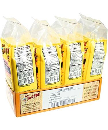 Bob's Red Mill Gluten Free White Rice Flour 24 oz - 4 Pack | Premium Quality - Buy Online on GoSupps.com
