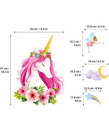 DECOWALL SG-2105 Unicorn Rainbow Wall Stickers - Removable Girls Nursery Bedroom Decor - Buy Online on GoSupps.com