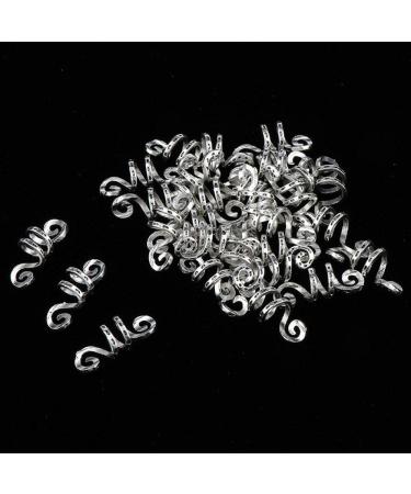 Vintage Silver Braid Hair Rings Cuffs | Dreadlock Beard Beads & Clips - Unisex Accessories for Hair - Buy Online on GoSupps.com