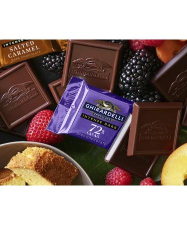 Intense Dark Chocolate Squares 72% Cacao - Individually Wrapped, 4.1 oz | Premium Gourmet Treats - Buy Online on GoSupps.com