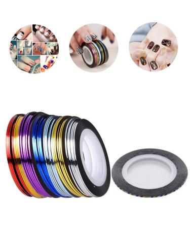 White Nail Striping Tape Line Rolls - DIY Nail Art Decoration Stickers - Buy Online on GoSupps.com