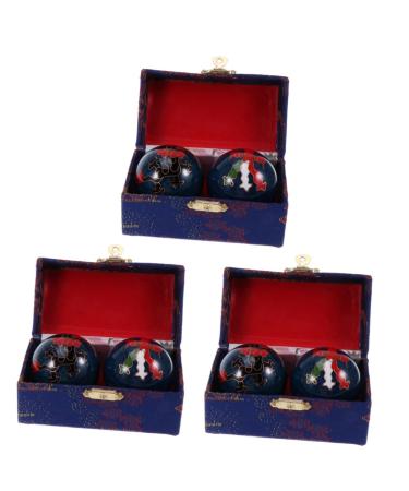 Frcolor 3st massage balls Chinese balls for the hand Chinese health balls massage ball Tool fitness handballs Handballs for stress reduction of chinese style massage beam baoding