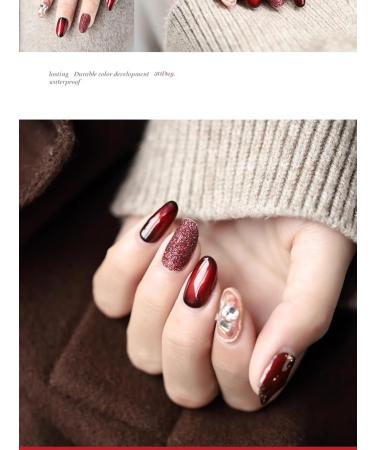 GZSYY Nail Sequins Glitter Powder - 6PCS Red Nail Glitter for Stunning Nail Art | International Shipping Available - Buy Online on GoSupps.com