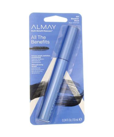 Almay One Coat Multi-Benefit Mascara Blackest Black 0.24oz (Pack of 2) - Buy Online on GoSupps.com