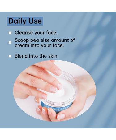 MIZEEYE Hyaluronic Acid Moisturizer For Face, 3.52 oz / 100ML Hyaluronic Acid Cream For Dry & Sensitive Skin, Moisturizing Face Cream For Daily. - Buy Online on GoSupps.com