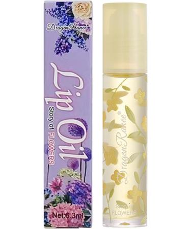  JPSDOWS Clear lip gloss 0.21 oz moisturizing lip gloss with nourishing ingredients | Cute clear flower-patterned lip gloss with Jpsdows formula - Buy Online on GoSupps.com