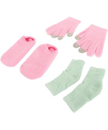 Qukaim Moisturizing Gloves Socks Set Moisturizing Hand Gloves & Foot Care Socks Set Reusable Gel Touch Screen Spa Gloves with Elbow Cover - Buy Online on GoSupps.com