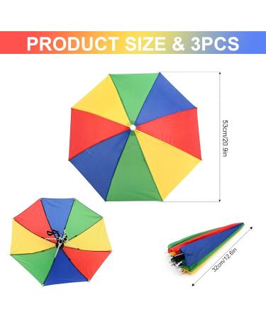 Buy Bekecidi Adjustable Rainbow Rain Screen Hat | Waterproof Fishing Cap - 3 Piece Set of Portable Mini Rain Caps for Adults | International Shipping Available - Buy Online on GoSupps.com