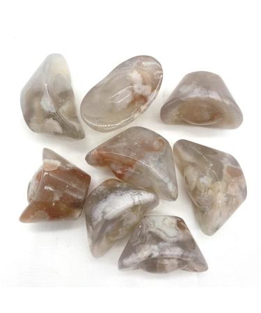 Natural Crystal 1pc Natural Cherry Blossom Agate Ingots Small Size Polished Crystals Stones Home Goods