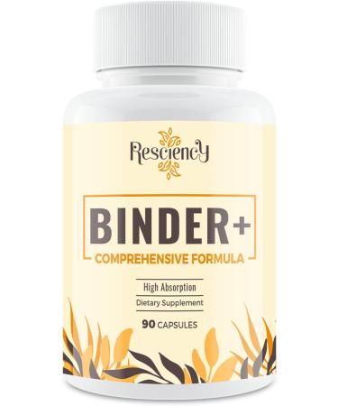 6-in-1 Detox Binder Supplement 1500 MG | Max Absorption | Liver Detox Cleanse | Activated Charcoal & Zeolite Clay | Toxin Liver Gut Digestive | 90 Vegetarian Capsules