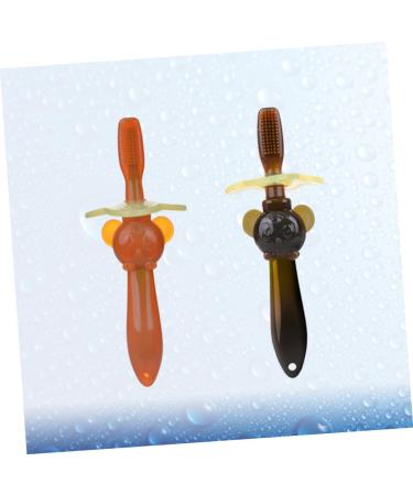 Seaesfoufu 2-Pack Children's Silicone Travel Toothbrushes for Toddlers | Infant Training Toothbrushes - Buy Online on GoSupps.com