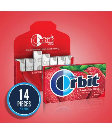 ORBIT Strawberry Sugar Free Chewing Gum - 12 Packs (168 Total Pieces) - Buy Online on GoSupps.com