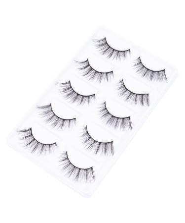 minkissy 5 Pairs False Eyelashes Eyelash Faux Dramatic Eyelashes 3d Eyelashes False Lashes Hair Eyelashes Hair Eye Lashes Fake Eyelashes Artificial Fiber Slim Tool