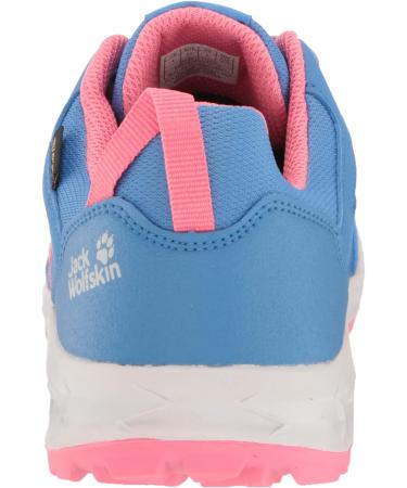 Jack Wolfskin Big Kid Hiking Boot - Unisex, Blue/Coral, Size 3 (8-12 Years) - Buy Online on GoSupps.com