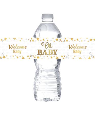 MonMon & Craft Oh Baby Water Bottle Stickers / Gender Reveal Bottle Wrappers / Baby Shower / Welcome Baby / Baby 1st Birthday Party Water Labels Supplies Waterproof ( Set of 32 ) - Buy Online on GoSupps.com