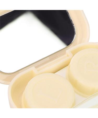 NATUDECO Mini Travel Contact Lens Box Set - Portable Holder & Tweezers for Home Office & Travel (Yellow) - Buy Online on GoSupps.com
