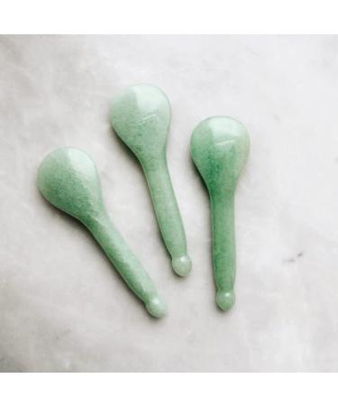 Mount Lai Jade Acupressure Gua Sha Spoon - 1 Tool for Natural Skincare & Relaxation - Buy Online on GoSupps.com
