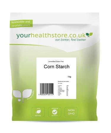 yourhealthstore Premium Unmodified Gluten Free Corn Starch Non GMO Vegan (Recyclable Pouch) Off white 1000 g - Buy Online on GoSupps.com