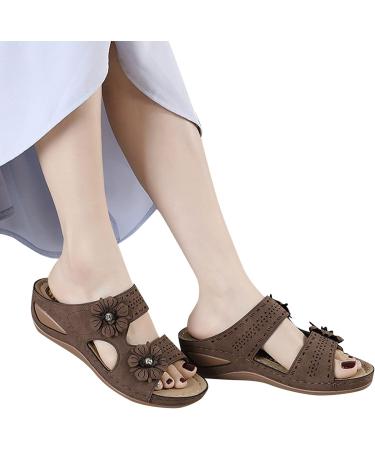 JWSVBF Orthotic Sandals for Women - Bunion Boho Open Toe Flowers Beach Foot Massage Slippers - Comfortable Walking Orthopedic Sandals for 2023 Summer Fashion - Buy Online on GoSupps.com