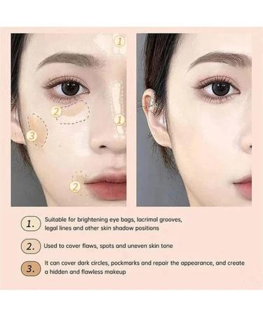 Tri-Color Concealer Palette - Moisturizing & Long-lasting Formula for Dark Circles & Blemishes - Waterproof Travel Size Makeup Kit - Buy Online on GoSupps.com