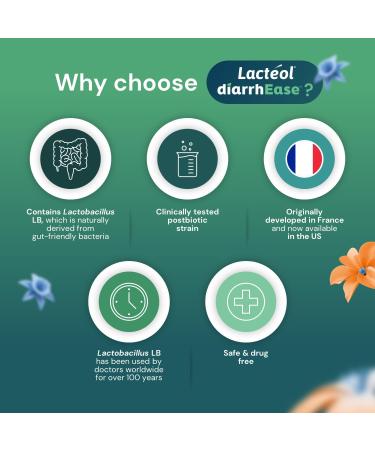 Lact ol diarrhEase- a Safe, Drug Free and clinically Tested postbiotic Strain That Helps soothes Occasional Digestive Upset and Shortens The Duration of Occasional Diarrhea, 24 Count - Buy Online on GoSupps.com