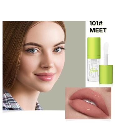 Beauty Glazed Big Brush Head Lip Oil - Ultra-Hydrating Glossy Finish & Vegan Tinted Lip Gloss - 101 MEET & 102 KISS 2 - Buy Online on GoSupps.com