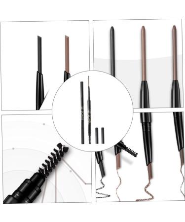 FRCOLOR 3pcs 2 1 Eyebrow Makeup Tools Black Pencils Thin Eyebrow Pencils Waterproof Eyebrow Pencils Eyeliner - Buy Online on GoSupps.com