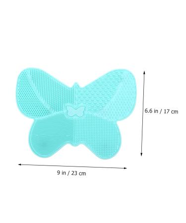 1pc Silicone Scrub Pad & Beauty Tool - Makeup Cleaning Mat & Lip Brush Cleaner | 23x17cm Green - Buy Online on GoSupps.com