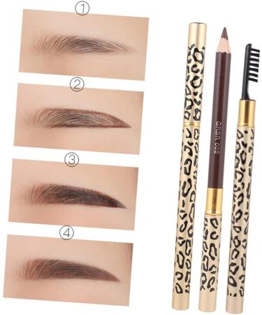 Healeved 4 Pcs Double Head Eyebrow Pencil Black Eyeliner Pen Eyebrown Beauty Eyebrow Pencil Puff Wooden - Buy Online on GoSupps.com