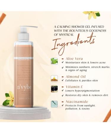 NH Body Wash Shower Gel - Cinnamon & Vanilla | Aloe Vera & Almond Oil for All Skin Types | Paraben-Free 200ml - Hydrating Body Wash for Men & Women - Buy Online on GoSupps.com