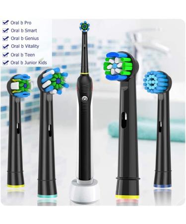 QLEBAO 16Pcs Toothbrush Heads Compatible with Braun Oral B Electric Toothbrush - Black - Buy Online on GoSupps.com