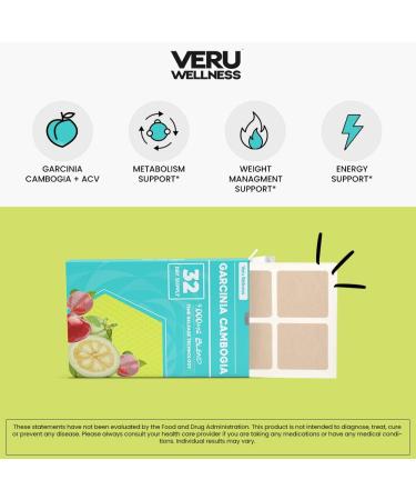 Veru Wellness Garcinia Cambogia Weight Management Patch - Pure Blend with Apple Cider Vinegar, B12, Green Coffee Bean - Natural Energy and Carb Blocker - Buy Online on GoSupps.com