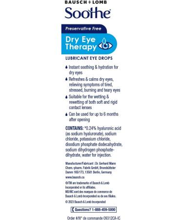 Soothe Preservative Free Eye Drops Moisturizing & Comforting Suitable for Sensitive Eyes Eye Drops for Daily Use 10 ML - Buy Online on GoSupps.com