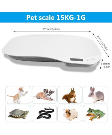BORDEAG Pet Scale 15 Kg ( 1 G) Digital Pet Scale Digital Bathroom Scale Mini Digital Scale Cat Scale Dog Scale for Kitten Puppy Hamster - Buy Online on GoSupps.com