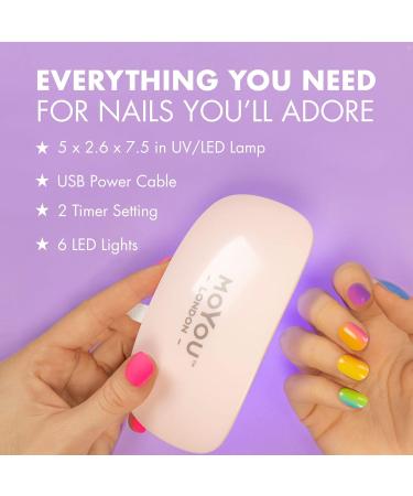 MoYou London 6W LED & UV Light for Gel Nails | Compact & Portable Nail Lamp with USB - Turquoise - Buy Online on GoSupps.com